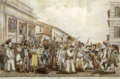 Carnival in Rome by Achille Pinelli